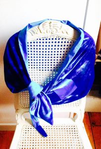 Blue Velvet shawl 