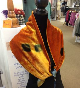 rust  velvet shawl 